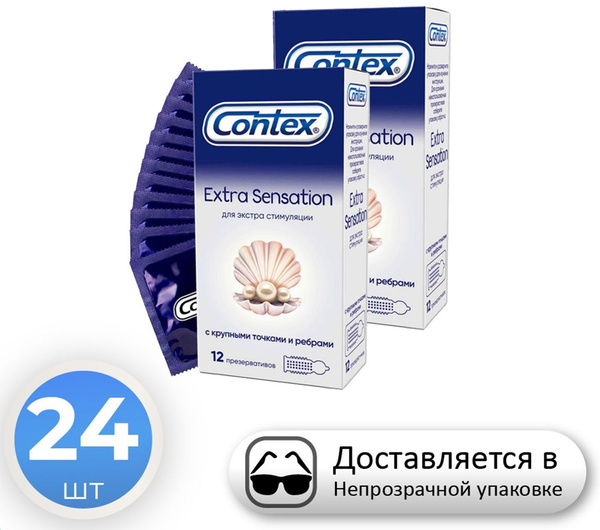 Contex Extra Sensation Condoms, 24 Count