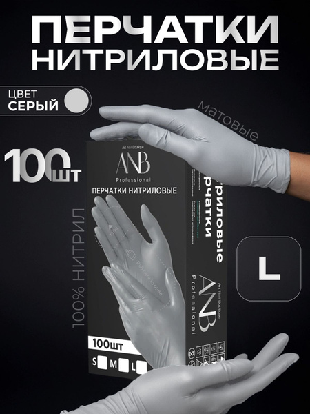 Grey Nitrile Gloves