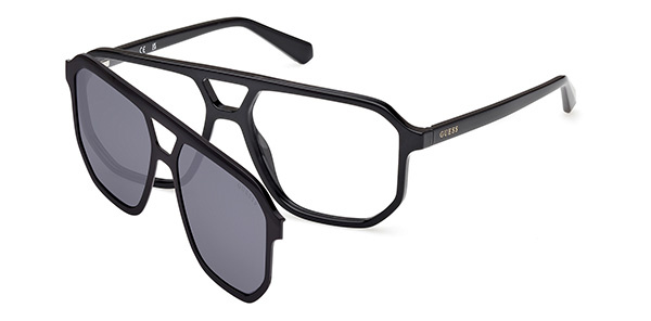 Guess GU 50219 001 Men's Black Aviator Sunglasses