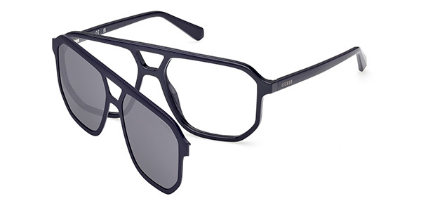 Guess GU 50219 090 Men's Aviator Sunglasses - Black Plastic Frame