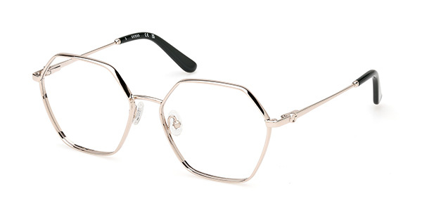 Guess GU50184 033 Gold Hexagonal Metal Women's Eyeglass Frames