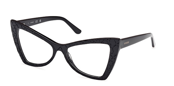 Guess GU 50178 005 Butterfly Sunglasses - Multicolored Plastic Frame