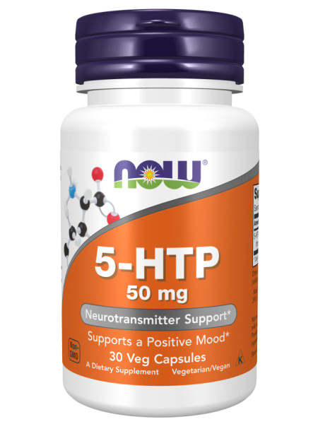NOW 5-HTP 50mg (440mg Capsules): 30 Count