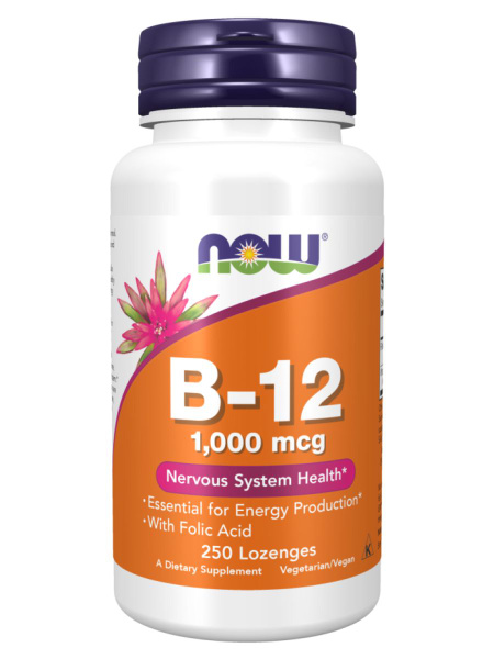 NOW B12 1000 mcg Lozenges - 250 Count