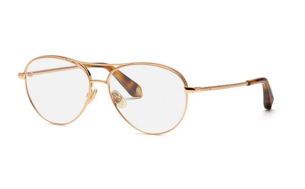 Roberto Cavalli VRC068 Sunglasses: Gold Aviator Metal Frame