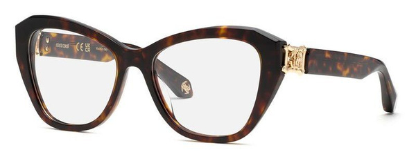 Roberto Cavalli VRC099 Sunglasses: Brown Rectangular Acetate Frames