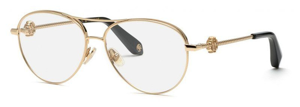 Roberto Cavalli VRC068V Sunglasses: Gold Aviator Metal Frame