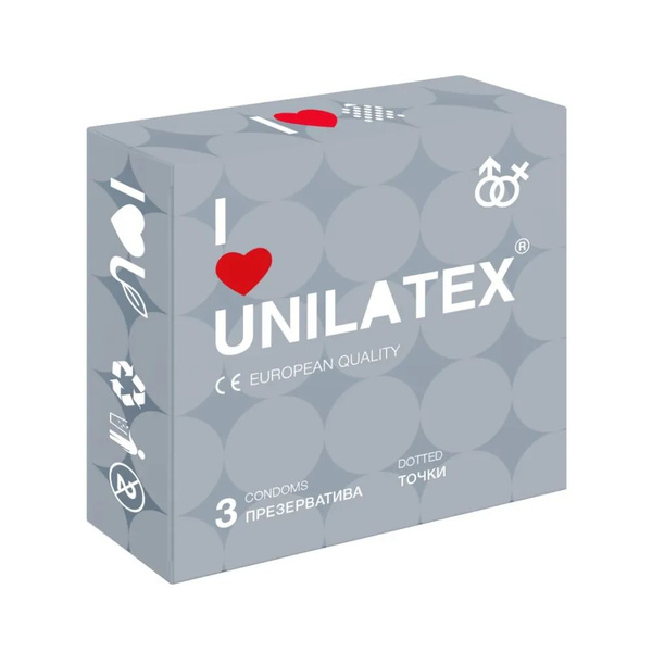 Unilatex Dotted Condoms (3 Pack)