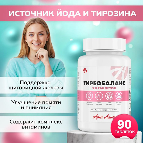 ThyroBalance Thyroid Support: 90 Tablets, Iodine, Tyrosine, & Metabolism Boost