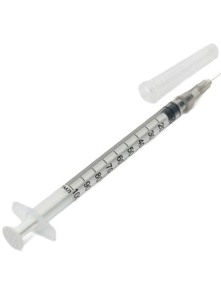 Insulin Syringes 1ml, 10 Pack (Luer Slip, Disposable)