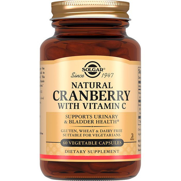 Solgar Natural Cranberry with Vitamin C 60 Capsules