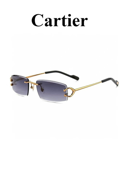 Cartier CT0465S Retro & Rimless Sunglasses: Men's & Women's