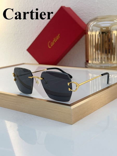 Cartier CT0466S Butterfly Sunglasses: Unisex Frameless Design