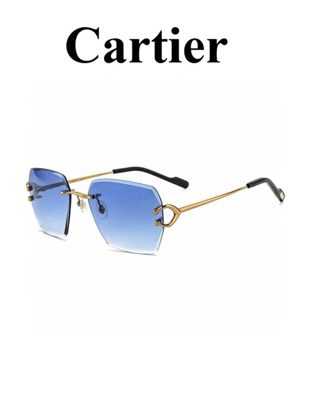 Cartier CT0466S Butterfly Sunglasses: Unisex Frameless Design