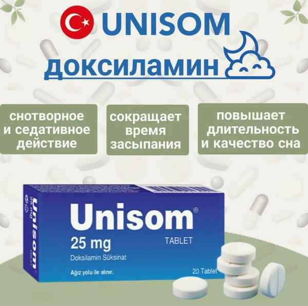 Unisom 20 Tablets - Turkey: Sleep Aid & Insomnia Relief