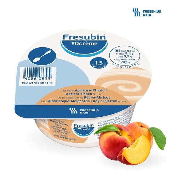 Fresubin 2kcal Apricot-Peach Cream Yogurt (125g)