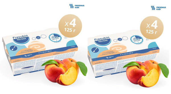 Fresubin 2kcal Apricot-Peach Cream Yogurt (8 x 125g)