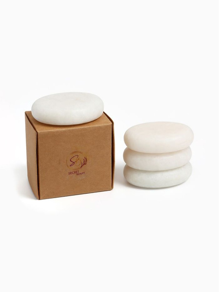 White Spa Stones (6-8cm, Set of 4)