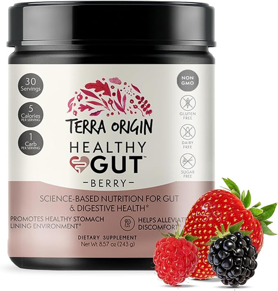 Terra Origin Gut Health Supplement: Berry Flavor, 243g