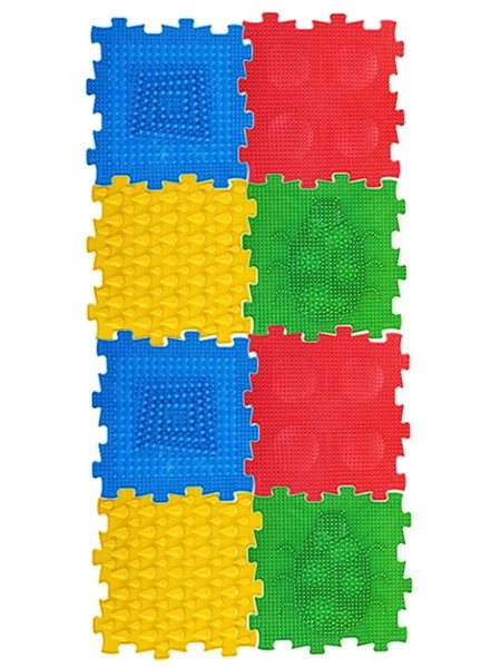 8-Piece Puzzle Massage Mat: Different Textures for Foot Reflexology