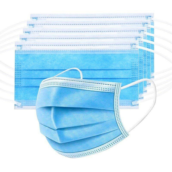 Disposable 3-Ply Face Masks (50 Pack) - Thick & Secure