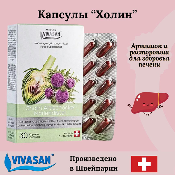 Vivasan Artichoke-Milk Thistle Choline Capsules