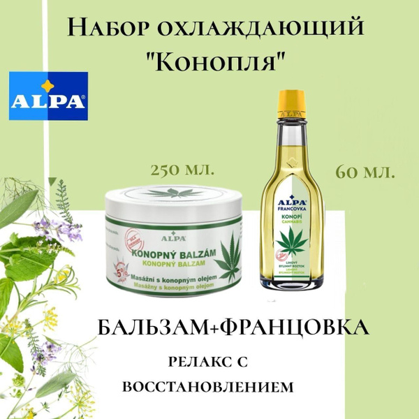 CBD Muscle & Joint Cooling Balm Set: 250ml Balm + 60ml Roll-On