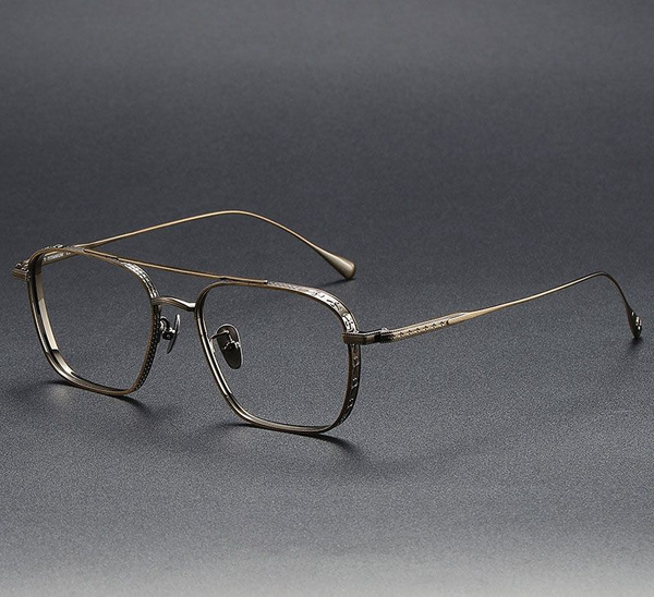 Titanium Crossing Pilot Sunglasses: Designer Aviator Shades