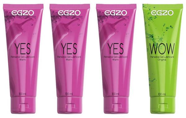 Egzo Warming Lubricant Trio: 3 x 50ml YES + 1 x 50ml WOW Gel