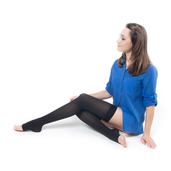 Luomma Idealista Black Compression Stockings, 20-30 mmHg