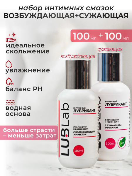 LUBLAB Intimate Lubricant Duo: Arousing Gel & Tightening Lubricant (100ml Each)