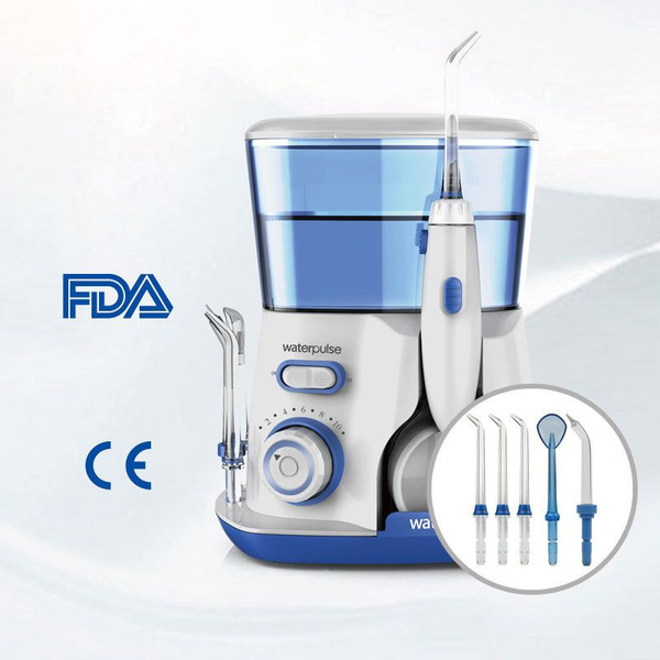 Waterpulse V300 Oral Irrigator: 800ml, 5 Tips, 10 Modes