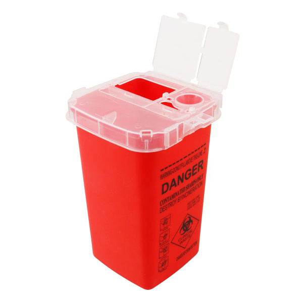 Hair Salon Sharps Disposal: 2 Containers, Blades, Syringes & Needles