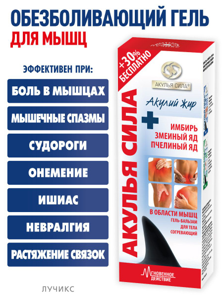 Shark Power Muscle Cream: Pain Relief, Cramps, Numbness & Rheumatism (100ml)