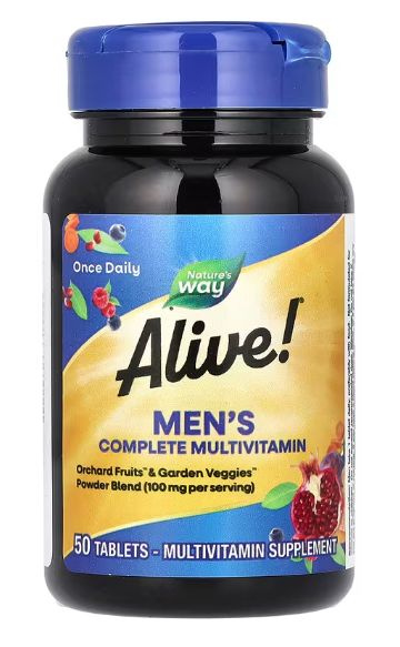 Men's Multivitamin 50ct: Energy, Endurance, Heart & Immune Support