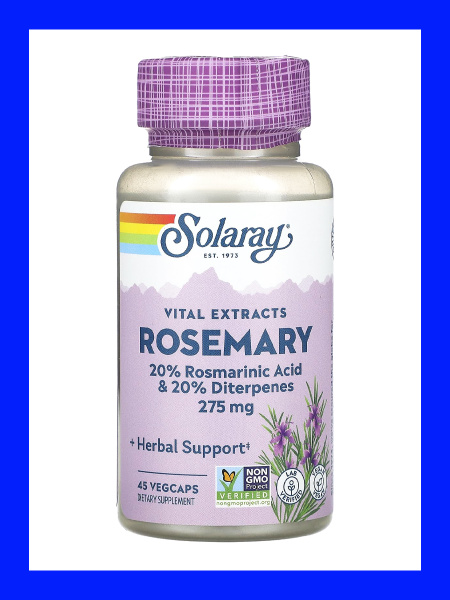 Solaray Rosemary Supplement - 45 Capsules