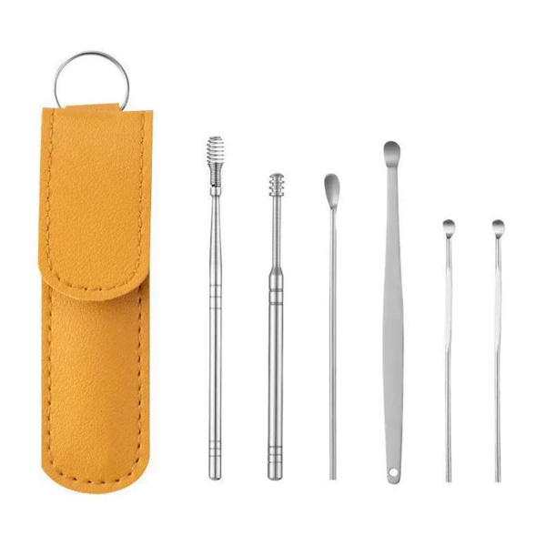 Metal Ear Cleaning Kit: 6-Piece Set