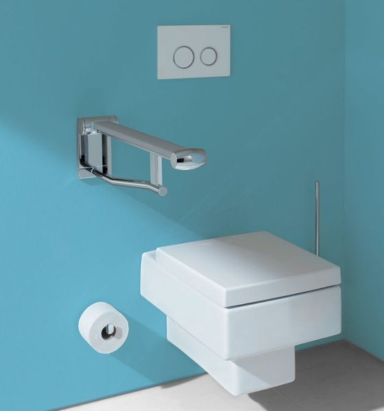 Keuco Plan Care Folding Grab Bar (26", Chrome/Dark Gray)