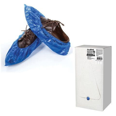 Heavy-Duty Shoe Covers (600 Pack, 300 Pairs) - Double Elastic, 40x14cm, 100 Micron