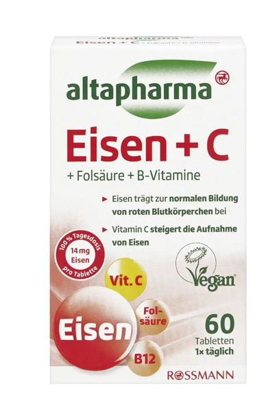 Altapharma Iron + C Supplement, 60 Tablets