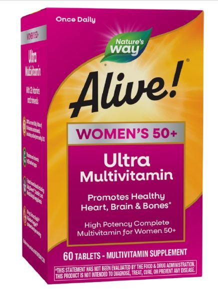 Women's 50+ Multivitamin: Heart, Bone & Immune Support (60 Tablets)