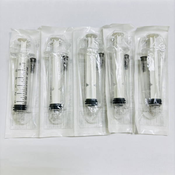 3-Part Luer Lock Syringe (0.7x40mm 22G) 5ml - 5 Pack