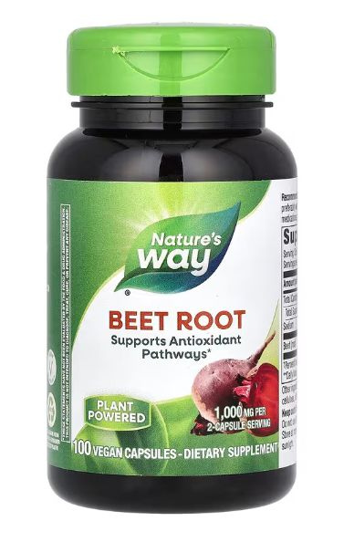 Nature's Way Beet Root Extract 500mg - 100 Capsules: Supports Blood Pressure, Circulation & Energy