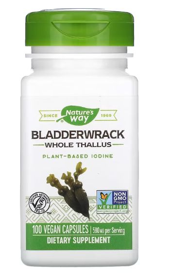 Nature's Way Bladderwrack: 580mg Kelp Extract (100 Capsules) for Thyroid, Metabolism & Digestion