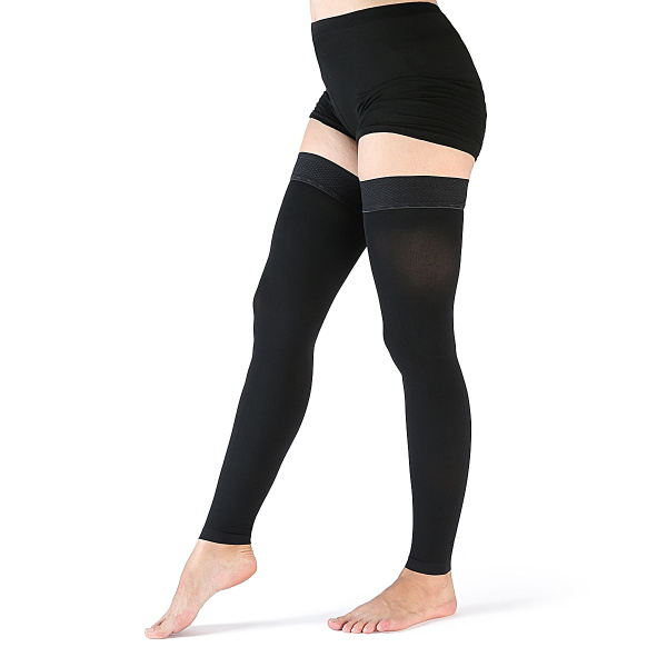Men's Black Matte Compression Socks - 20-30 mmHg