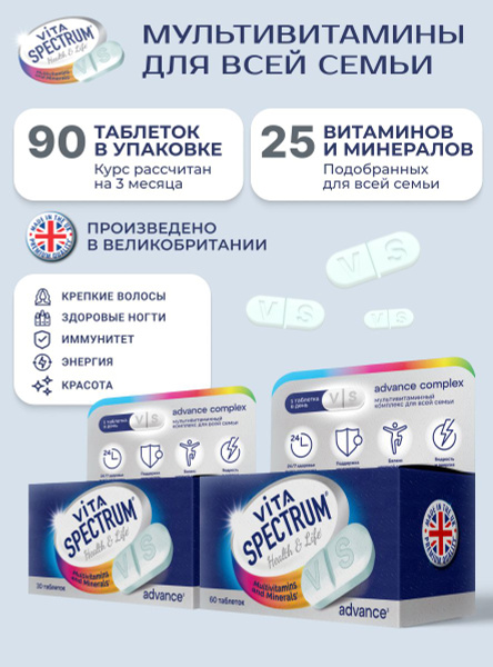 Vitaspectrum Family Multivitamin: A-Z Daily Support (90 Tablets)