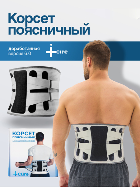 Back Support Belt: Men's & Women's Lumbar Sacral Orthopedic Corset (iCure)