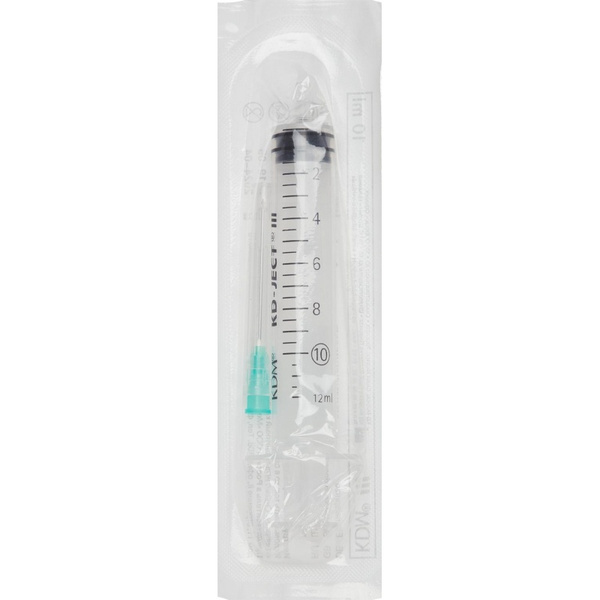 KD-ject III 10ml Sterile Syringes with 21G Needle (100 Pack)