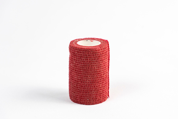 Cohesive Bandage, Dark Red, 7.5cm x 4.5m (1 Roll)