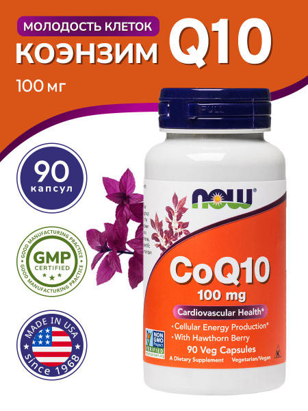 NOW CoQ10 100mg, 90 Capsules: Cellular Youth Support
